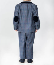 Marc Darcy- Children's Hilton Blue Tweed Check Three Piece Suit