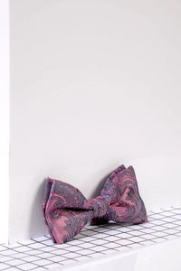 Marc Darcy- Children's Pink Paisley Print Bow Tie