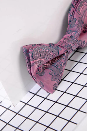 Marc Darcy- Children's Pink Paisley Print Bow Tie