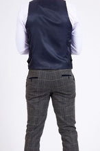 Marc Darcy- Scott Grey Tweed Check Waistcoat