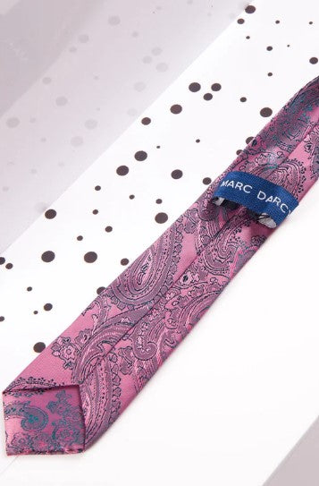 Marc Darcy- Children's Pink Paisley Print Tie