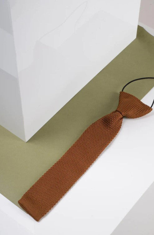 Marc Darcy- Children's Rust Knitted Tie