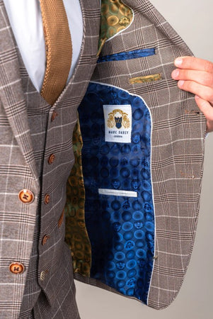 Marc Darcy- Ray Tan Check Blazer
