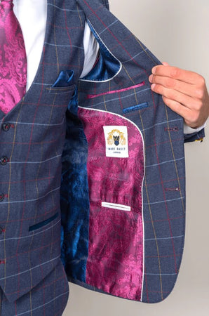 Marc Darcy- Drake Navy Check Blazer