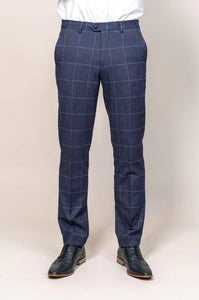 Marc Darcy- Drake Navy Check Trouser