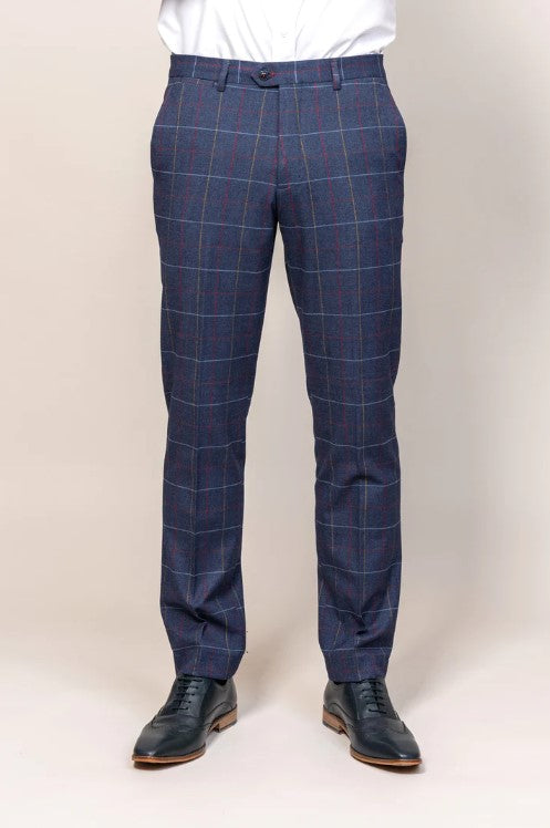 Marc Darcy- Drake Navy Check Trouser
