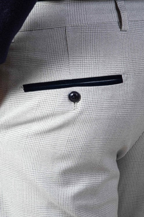 Marc Darcy- Bromley Stone Check Trouser