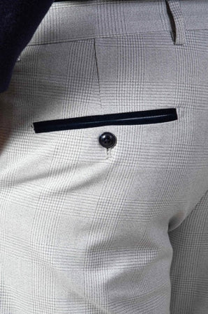 Marc Darcy- Bromley Stone Check Trouser