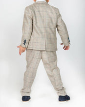 Marc Darcy- Children's Harding Cream Tweed Check Three Piece Suit
