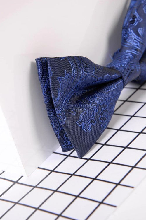 Marc Darcy- Children's Navy Paisley Print Bow Tie