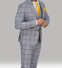 House of Cavani- Ghost Grey/Black Tweed Check Blazer