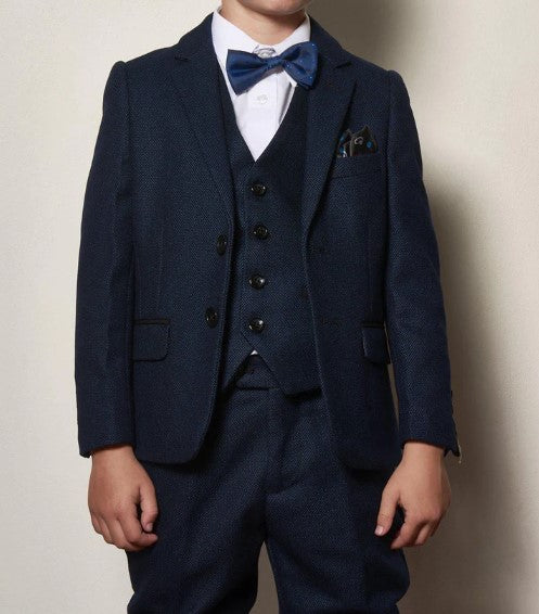 Marc Darcy- Children's Callum Blue Three Piece Suit