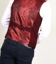 Marc Darcy- Kelly Wine Single Breasted Waistcoat