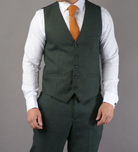 House of Cavani- Caridi Olive Waistcoat