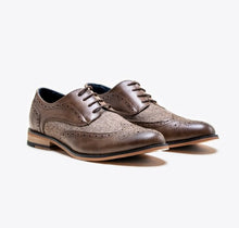 House of Cavani- Horatio Brown Tweed Brogue Shoes
