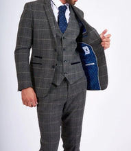 Marc Darcy- Scott Grey Tweed Check Blazer