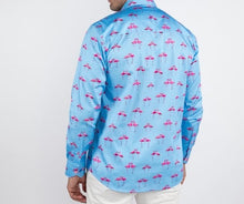 Claudio Lugli- Blue Kissing Flamingos Long Sleeve Shirt