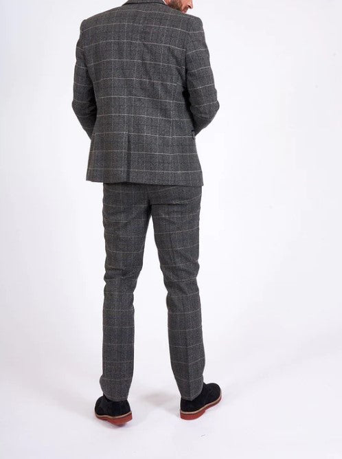 Marc Darcy- Scott Grey Tweed Check Blazer