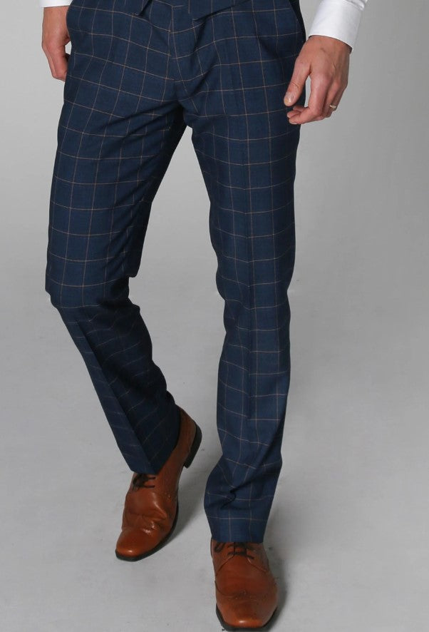 Paul Andrew- Hamleys Navy Check Trousers