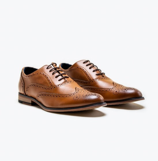 House of Cavani- Oxford Tan Brogue Shoes