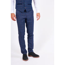 Marc Darcy- Harry Indigo Check Tweed Trouser