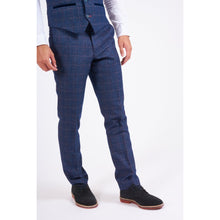 Marc Darcy- Harry Indigo Check Tweed Trouser