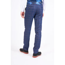 Marc Darcy- Harry Indigo Check Tweed Trouser