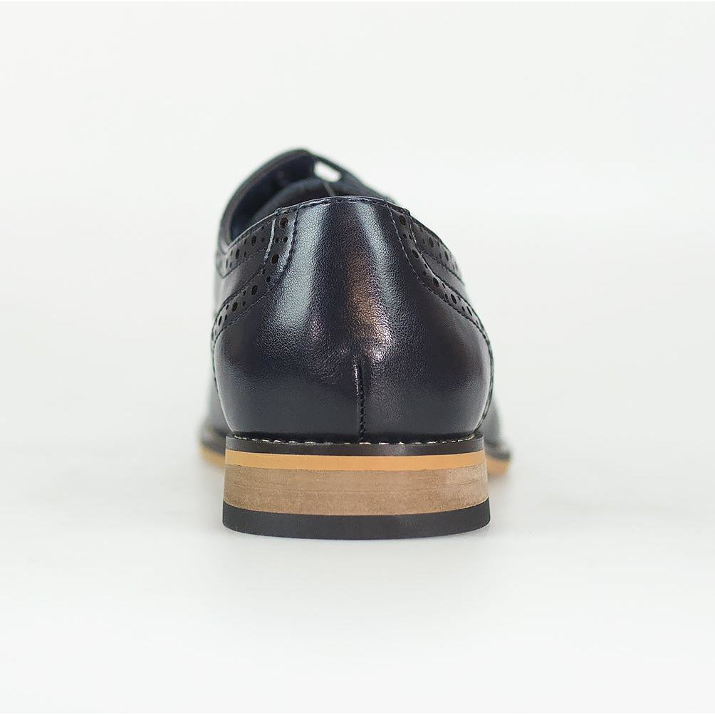 House of Cavani- Horatio Navy Tweed Brogue Shoes