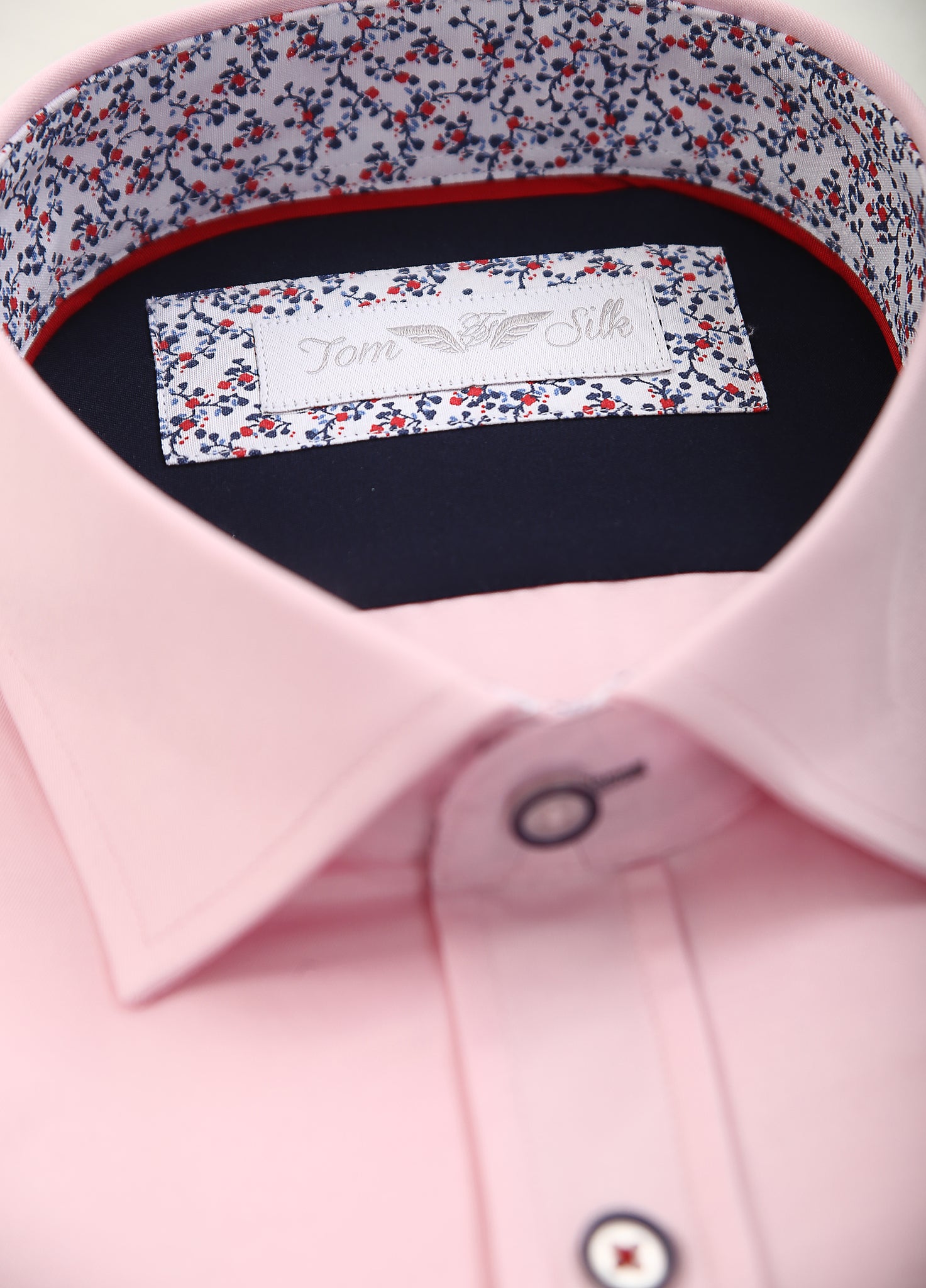 Tom Silk- Plain Long Sleeve Shirt (Blue, Pink, Navy, White)