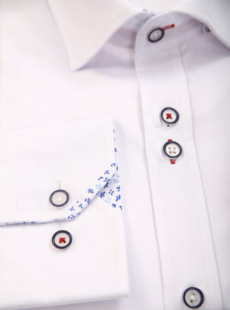 Tom Silk- Plain Long Sleeve Shirt (Blue, Pink, Navy, White)