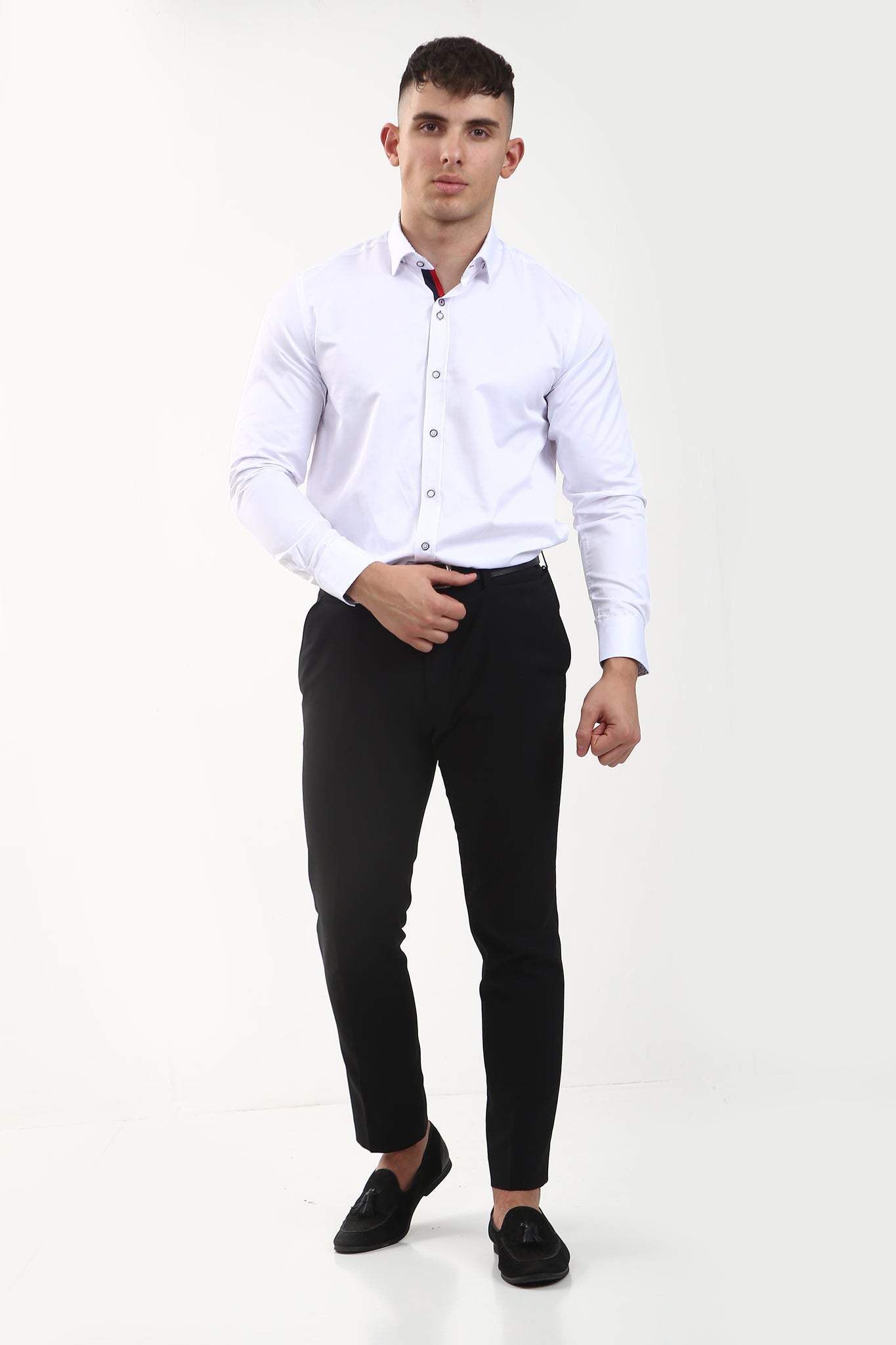 Tom Silk- Plain Long Sleeve Shirt (Blue, Pink, Navy, White)