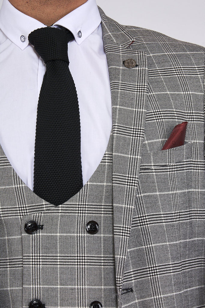 Marc Darcy- Ross Grey Check Blazer