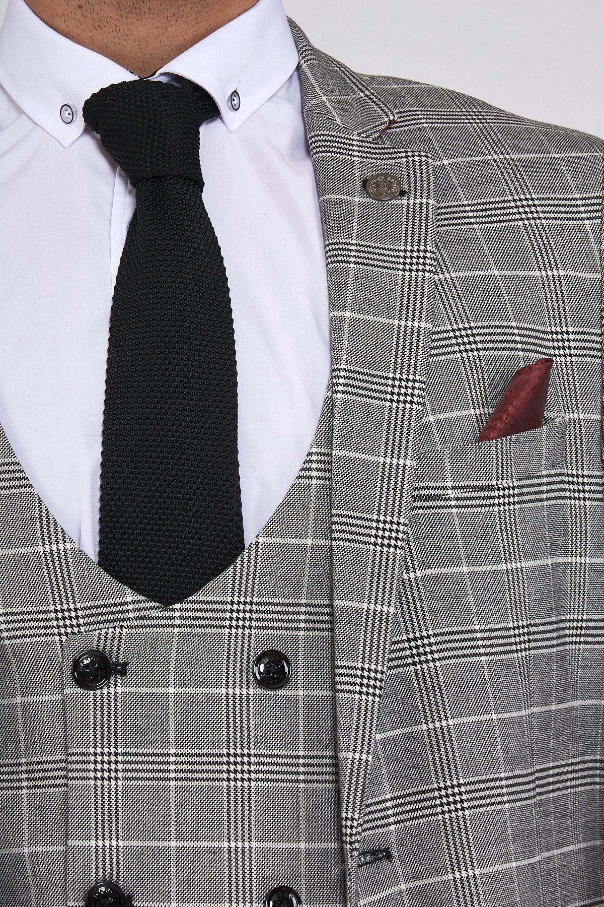 Marc Darcy- Ross Grey Check Blazer