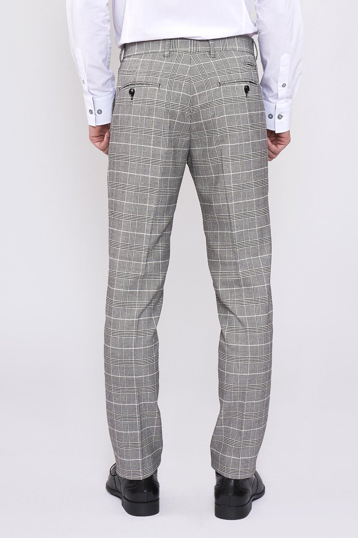 Marc Darcy- Ross Grey Check Trouser
