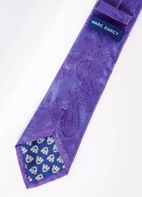 Marc Darcy- Lilac Paisley Tie and Pocket Square Set