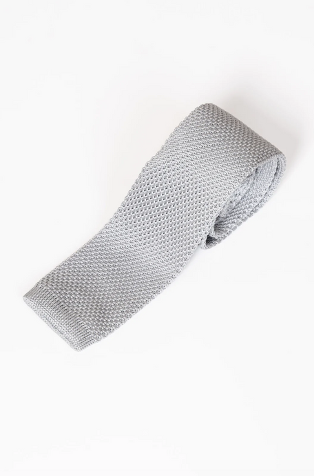 Marc Darcy- Knitted Silver Tie