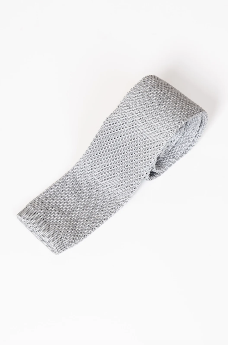 Marc Darcy- Knitted Silver Tie
