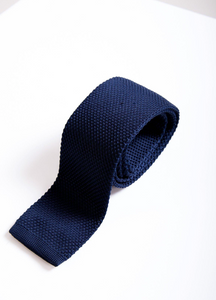 Marc Darcy- Knitted Navy Tie