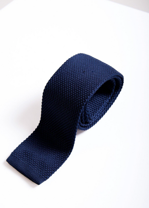 Marc Darcy- Knitted Navy Tie