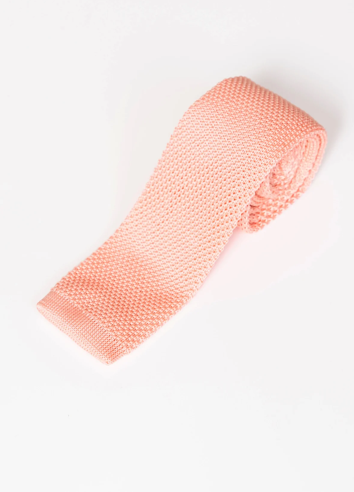 Marc Darcy- Knitted Peach Tie