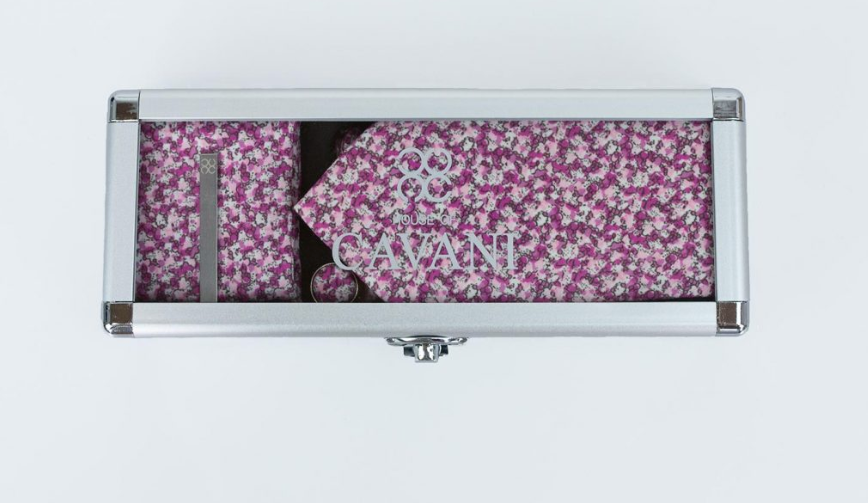 House of Cavani- CV105 Pink Tie, Pocket Square, Cufflinks and Tie Pin Set