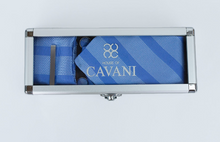 House of Cavani- CV107 Light Blue Tie, Pocket Square, Cufflinks and Tie Pin Set