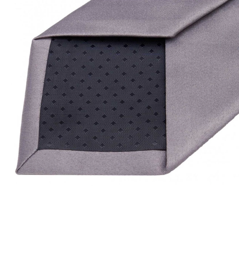 House of Cavani- CV201 Grey Satin, Pocket Square and Tie Pin Set