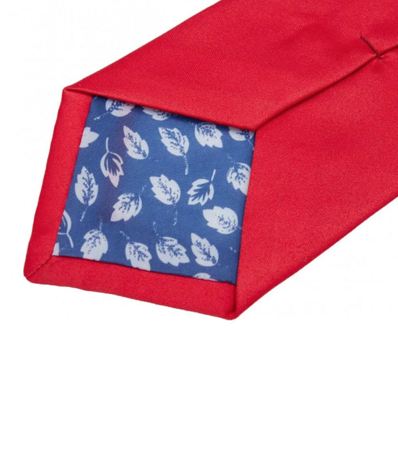 House of Cavani- CV201 Red Satin Tie, Pocket Square And Tie Pin Set