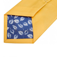 House of Cavani- CV201 Yellow Satin Tie, Pocket Square and Tie Pin Set