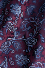 House of Cavani- CV811 Paisley Wine Tie, Pocket Square and Tie Pin Set