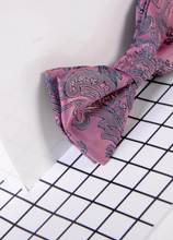 Marc Darcy- Paisley Pink Bow Tie and Pocket Square Set