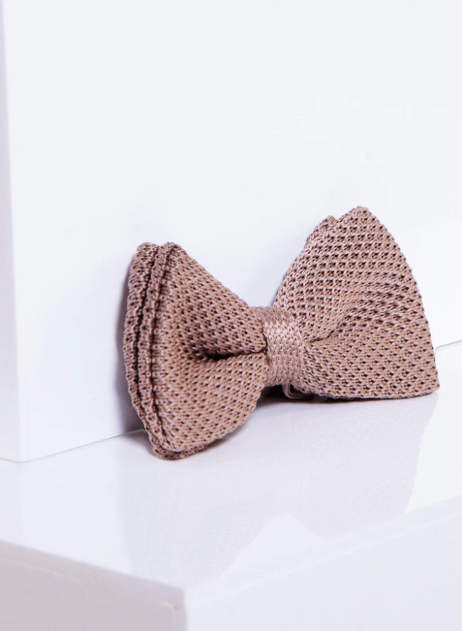 Marc Darcy- Knitted Oak Double Layer Bow Tie