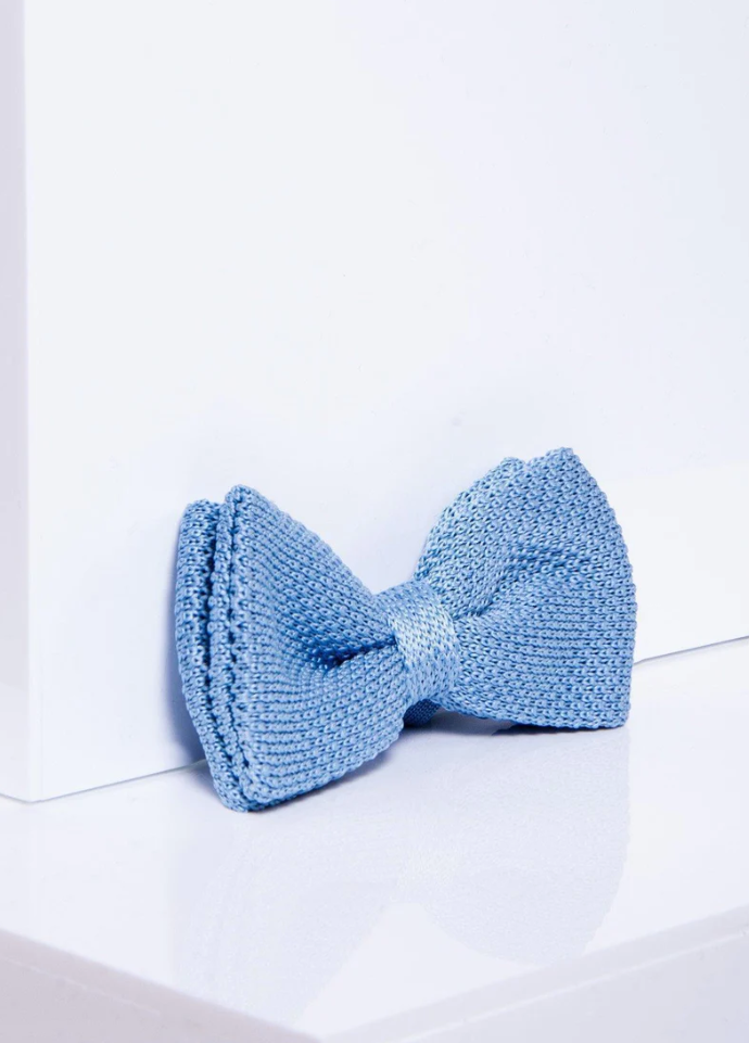 Marc Darcy- Knitted Sky Double Layer Bow Tie