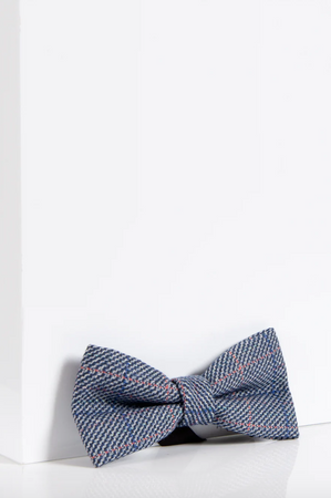 Marc Darcy- Hilton Blue Tweed Bow Tie